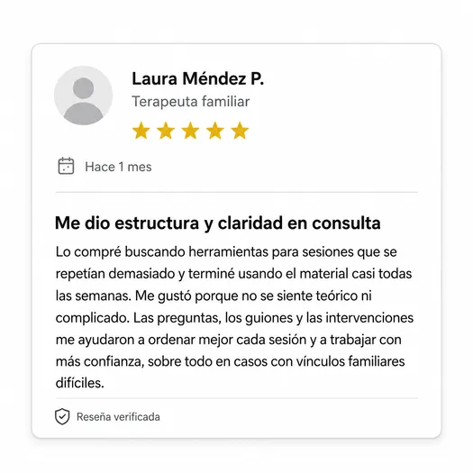 Card de prueba social sobre Sesiones Estancadas